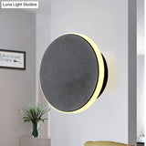 Modern Black/White Led Disc Sconce: Single Acrylic Wall Light In Warm/White