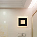 Modern Black/White Led Sconce Lamp - 1 Light Acrylic Wall Mount In Warm/White Black / White