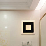 Modern Black/White Led Sconce Lamp - 1 Light Acrylic Wall Mount In Warm/White Black / White