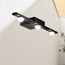Modern Black/White Linear Vanity Light Fixture - 3 Lights Metal Wall Lighting Warm/White Over Mirror