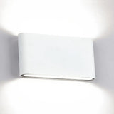Modern Black/White Rectangular Led Wall Sconce For Hallway Warm/White Light Aluminum Construction