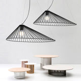 Modern Black Wire Caged Pendant Light for Dining Room Ceiling with 1 Bulb Black