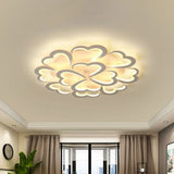 Modern Blooming Flower Ceiling Lamp With Led Lights In Warm/White Light - Semi Flush Mount 12 /