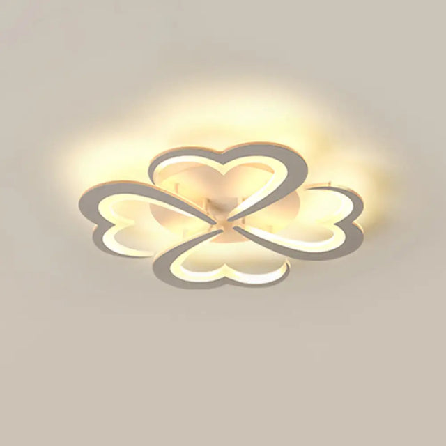 Modern Blooming Flower Ceiling Lamp With Led Lights In Warm/White Light - Semi Flush Mount