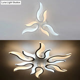 Modern Blossoming Led Flush Mount Light: 3/6/9 - Light Acrylic Ceiling Fixture - Warm/White/Natural