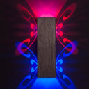 Modern Brushed Silver Led Wall Sconce With 3D Butterfly Design - 2/6 Watt / 2W