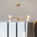 Modern Bubble Glass Ceiling Chandelier With 5/9 Lights - Elegant Luminaire Lighting In Black/Gold 5