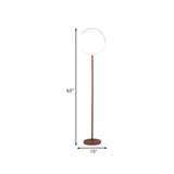 Modern C-Like Led Stand Up Lamp: Sleek Acrylic Design For Bedside Reading Coffee Tone Light With