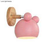 Modern Cartoon Animal Sconce Wall Light For Child Bedroom - Metal Lamp