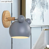Modern Cartoon Animal Sconce Wall Light For Child Bedroom - Metal Lamp