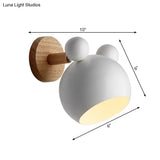 Modern Cartoon Animal Sconce Wall Light For Child Bedroom - Metal Lamp