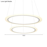 Modern Chandelier With Acrylic Shade - Contemporary Pendant Light Warm/White Illumination
