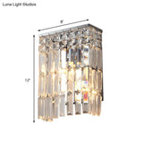 Modern Chrome Crystal Prism Sconce Lighting - Wall Mounted Lamp For Corridors