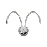 Modern Chrome Led Wall Lamp With Symmetric Arch Design In Warm/White Light