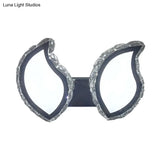 Modern Chrome Wall Sconce With Clear Crystal Led For Leaf Bedroom
