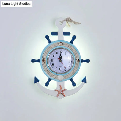 Modern Circle Led Wall Light For Kids Room - Metallic Mount Fixture