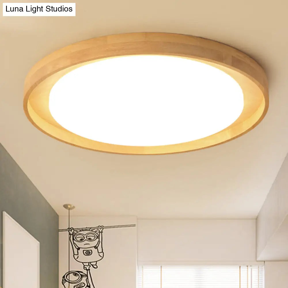Modern Circle Semi Flush Mount Light Fixture - Stylish Acrylic Ceiling For Bedrooms