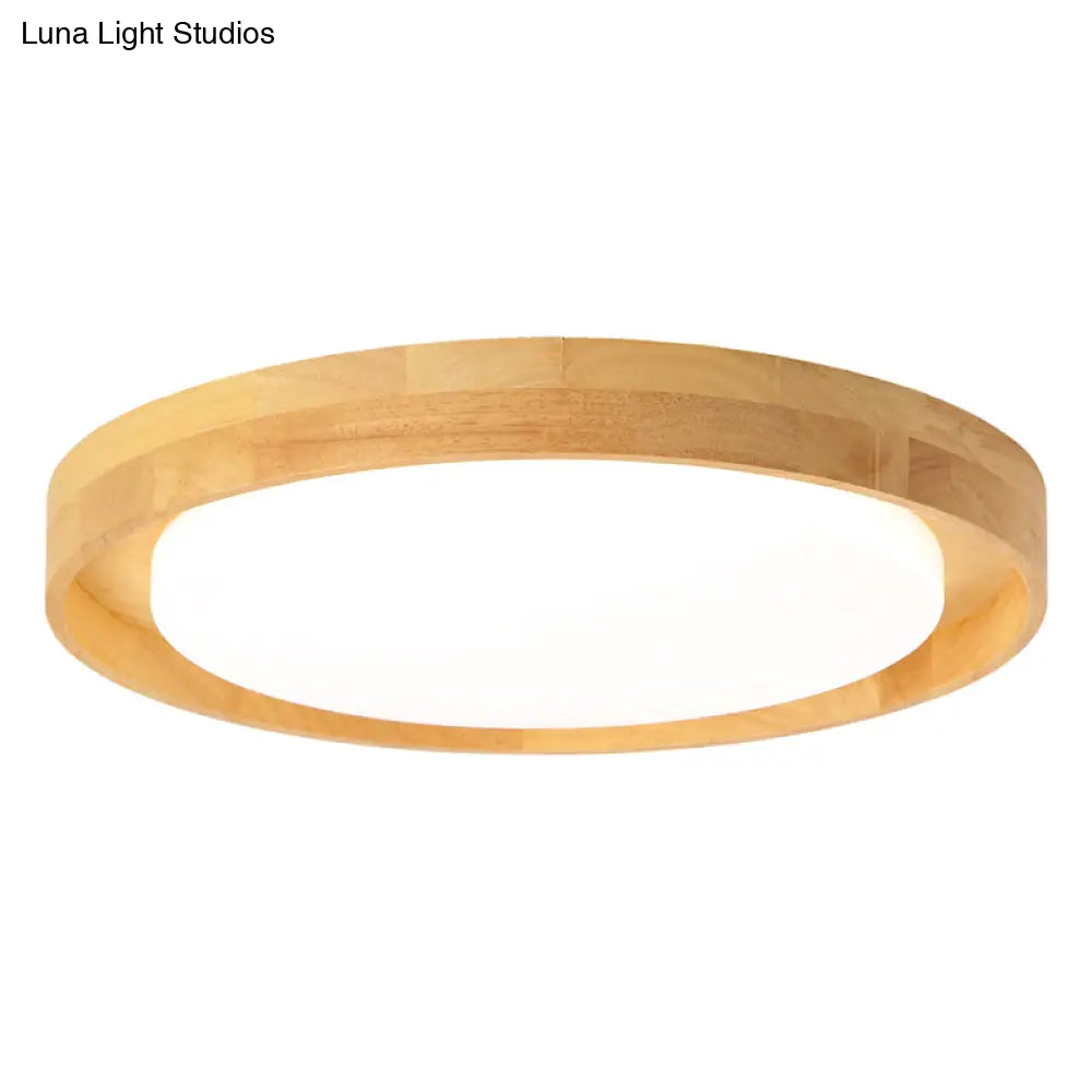Modern Circle Semi Flush Mount Light Fixture - Stylish Acrylic Ceiling For Bedrooms