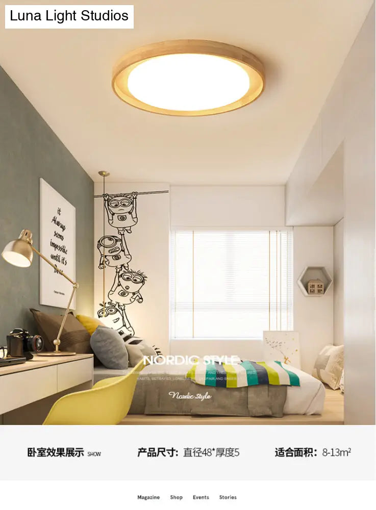 Modern Circle Semi Flush Mount Light Fixture - Stylish Acrylic Ceiling For Bedrooms