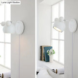 Modern Circle Wall Mounted Lamp - Metal 1 Light Sconce Bedroom Lighting