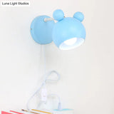 Modern Circle Wall Mounted Lamp - Metal 1 Light Sconce Bedroom Lighting