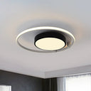Modern Circular Acrylic Flush Ceiling Light: Stylish Black Finish 2/3 Lights Mount Fixture For
