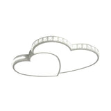 Modern Clear Acrylic Led Heart Ceiling Light In White For Foyer