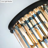 Modern Clear/Amber Layered Wall Light Sconce With Crystal Accents - 2-Light Mounted Lamp For Living