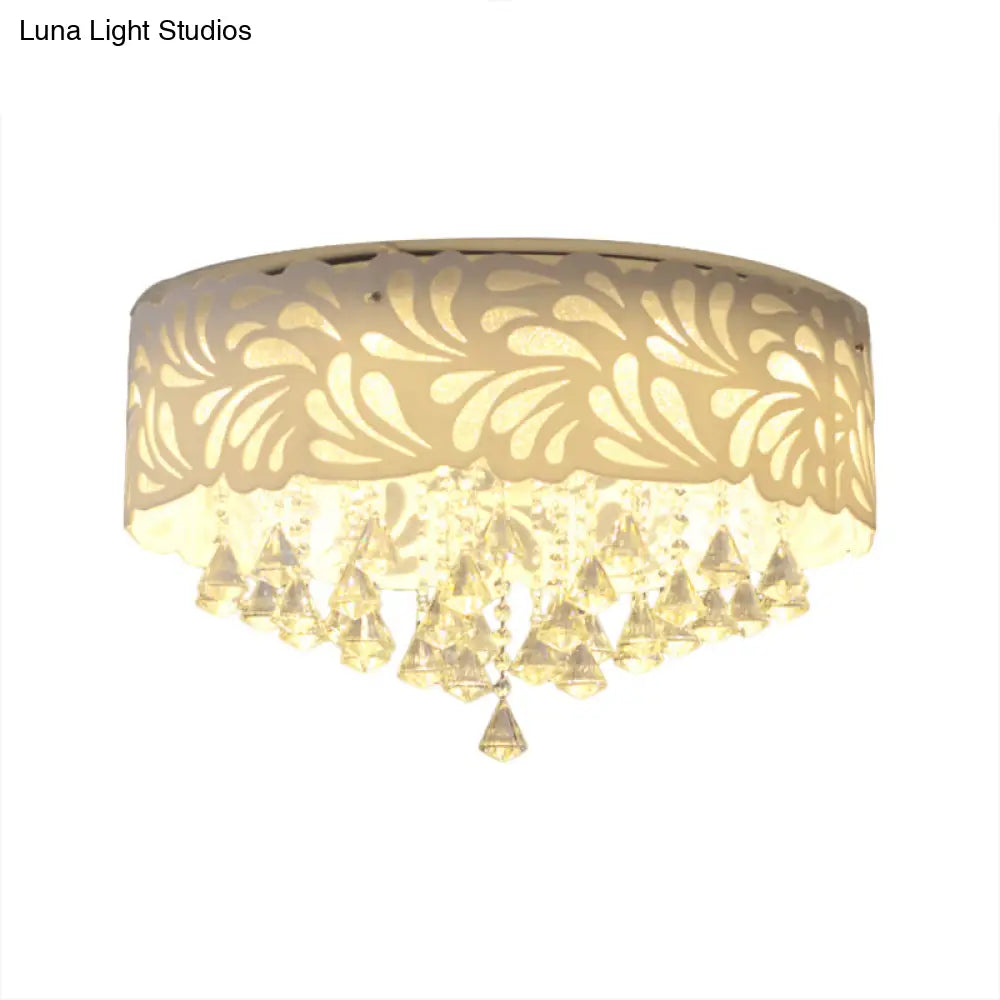 Modern Clear Crystal Flushmount Ceiling Light Fixture - 18/23.5/12.5’ Width 8/12 - Bulb/Led With