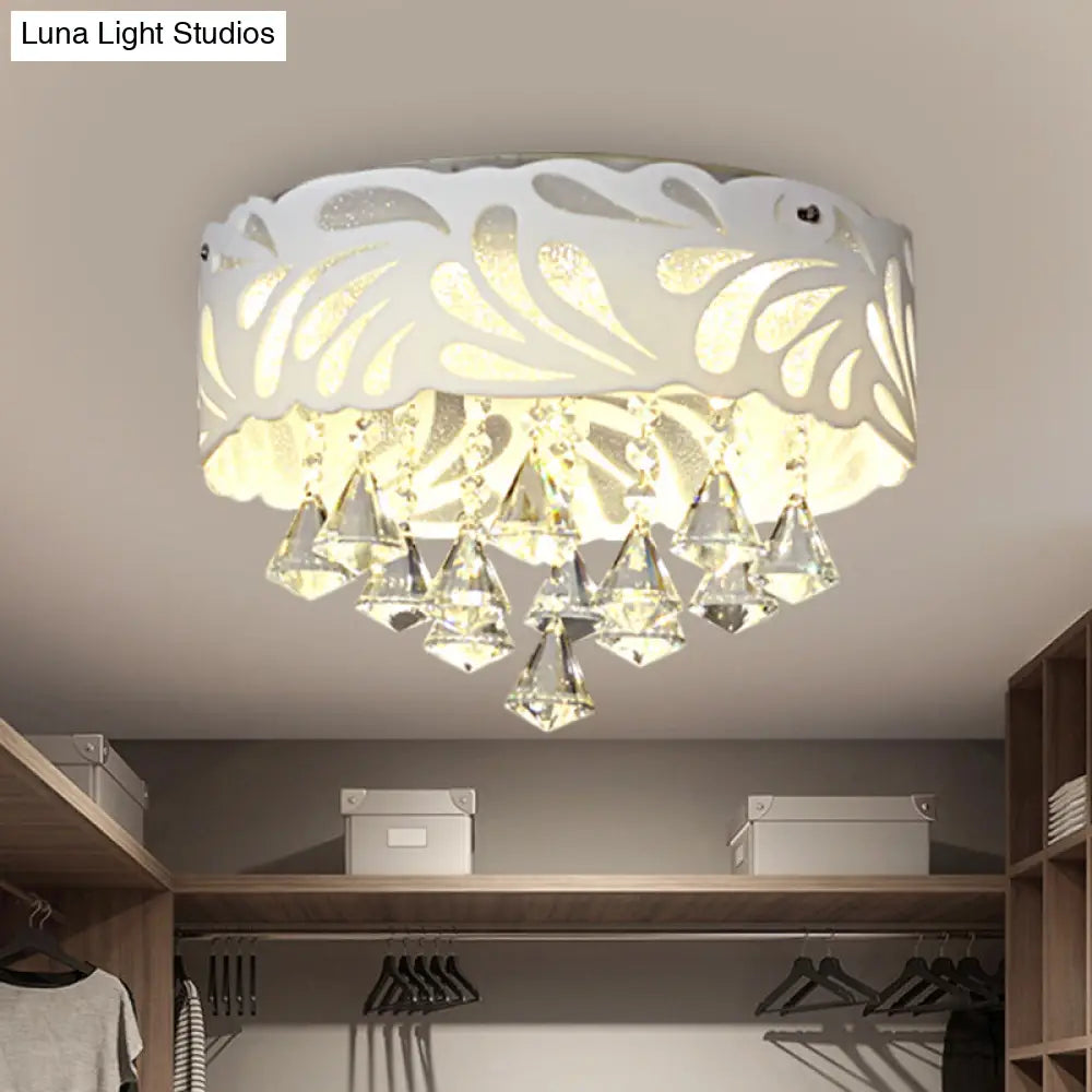 Modern Clear Crystal Flushmount Ceiling Light Fixture - 18/23.5/12.5’ Width 8/12 - Bulb/Led With
