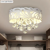Modern Clear Crystal Flushmount Ceiling Light Fixture - 18/23.5/12.5’ Width 8/12 - Bulb/Led With