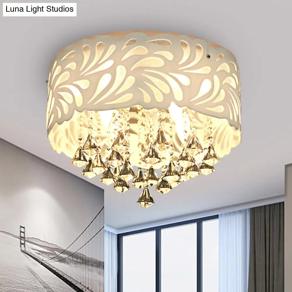 Modern Clear Crystal Flushmount Ceiling Light Fixture - 18/23.5/12.5’ Width 8/12 - Bulb/Led With