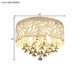 Modern Clear Crystal Flushmount Ceiling Light Fixture - 18/23.5/12.5’ Width 8/12 - Bulb/Led With
