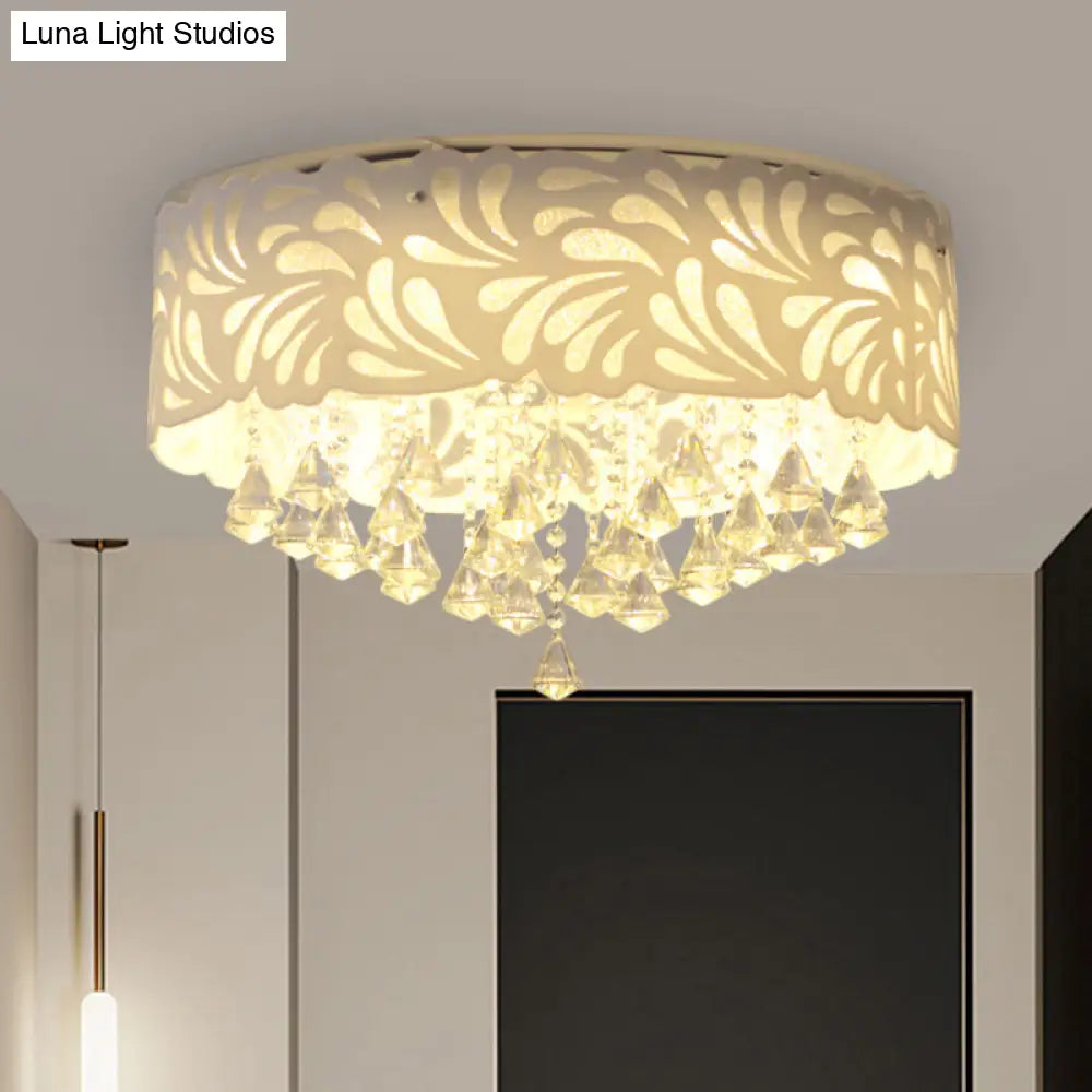 Modern Clear Crystal Flushmount Ceiling Light Fixture - 18/23.5/12.5’ Width 8/12 - Bulb/Led With