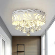 Modern Clear Crystal Flushmount Ceiling Light Fixture - 18/23.5/12.5’ Width 8/12 - Bulb/Led With