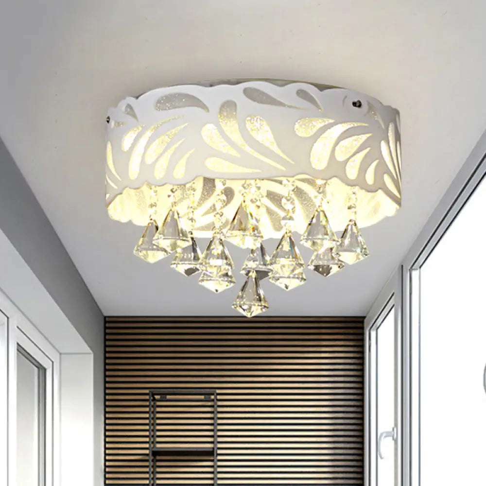 Modern Clear Crystal Flushmount Ceiling Light Fixture - 18/23.5/12.5’ Width 8/12 - Bulb/Led With