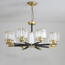 Modern Clear Crystal Pendant Chandelier - 8/10 Bulbs Radial Design 8 /