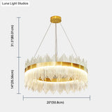 Modern Clear Crystal Pendant Led Suspension Lamp For Dining Table