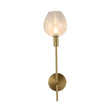 Modern Clear Glass Cup Sconce Light - Gold Wall Mounted Lamp With Metal Pencil Arm