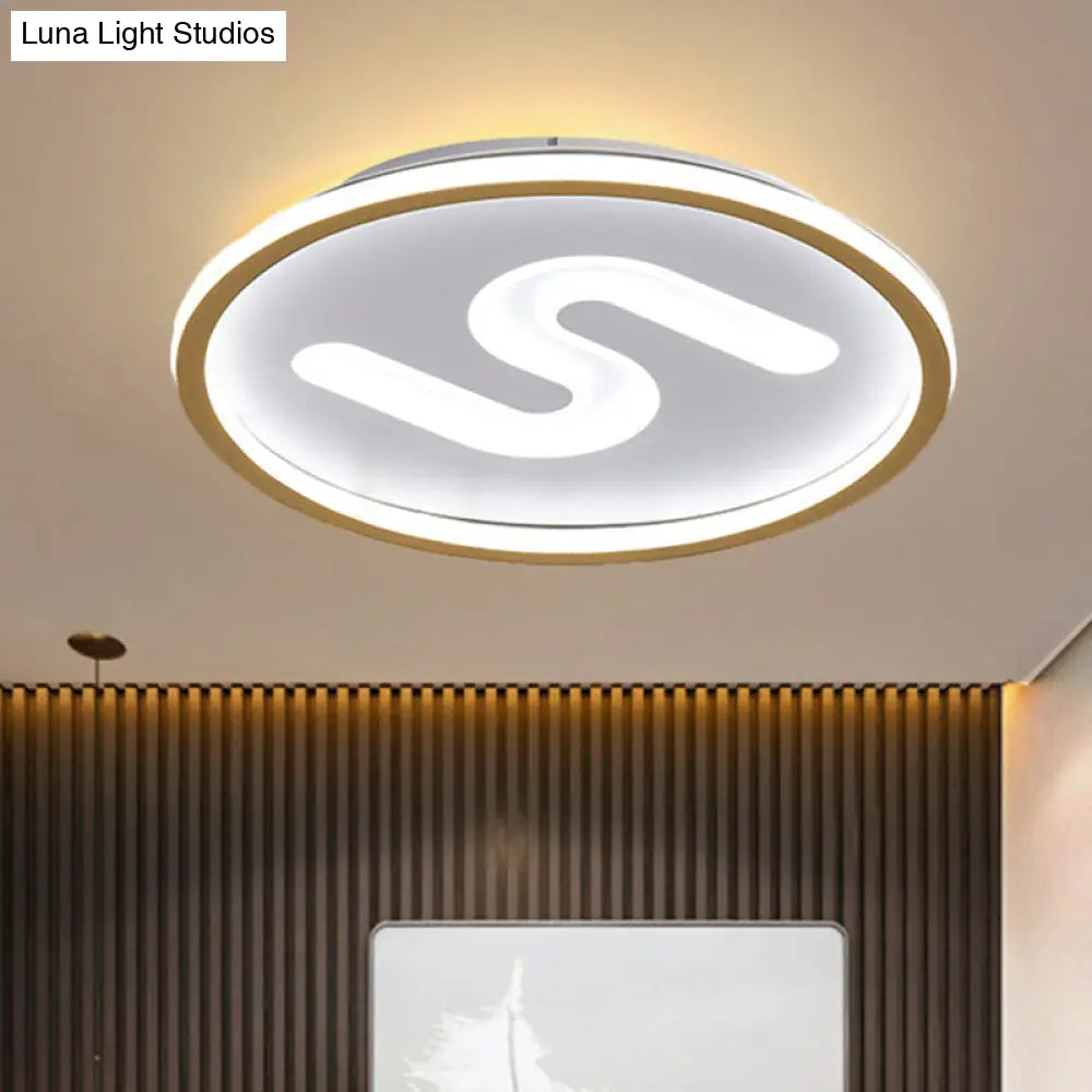 Modern Clear Glass Round Flush Mount With 9 Lights In Black/Gold And Warm/White - 16’/19.5’ Width