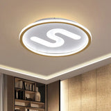 Modern Clear Glass Round Flush Mount With 9 Lights In Black/Gold And Warm/White - 16’/19.5’