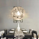 Modern Clear Glass Shattered Leaves Pendant Light With 1 Silver/Gold Finish Silver