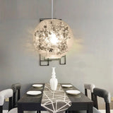 Modern Clear Glass Shattered Leaves Pendant Light With 1 Silver/Gold Finish Silver