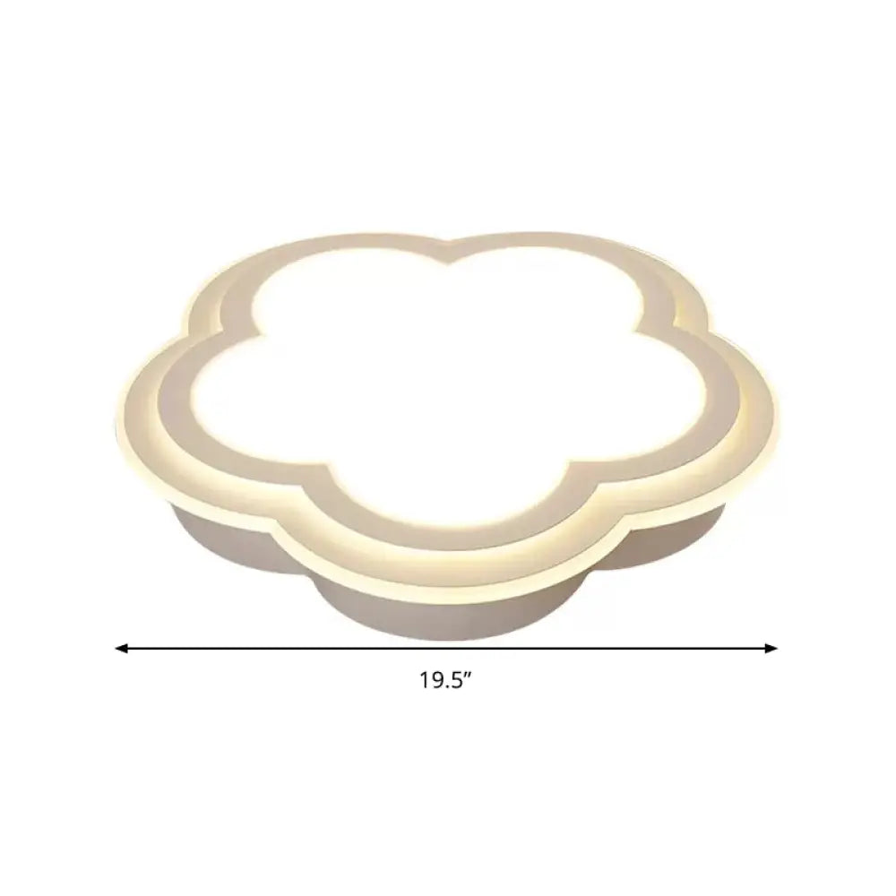 Modern Cloud Led Ceiling Light In White For Foyer