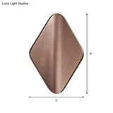 Modern Concave Metal Wall Sconce With Led In Black/Gold/Coffee For Living Room