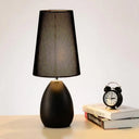 Modern Cone Reading Book Light: White/Black Fabric Desk Light For Bedroom Black