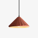 Modern Conical Ribbed Cement Ceiling Light For Bedside Or Dining Room Orange