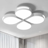 Modern Contemporary Flower Flush Mount Ceiling Light In White For Kid’s Bedroom /