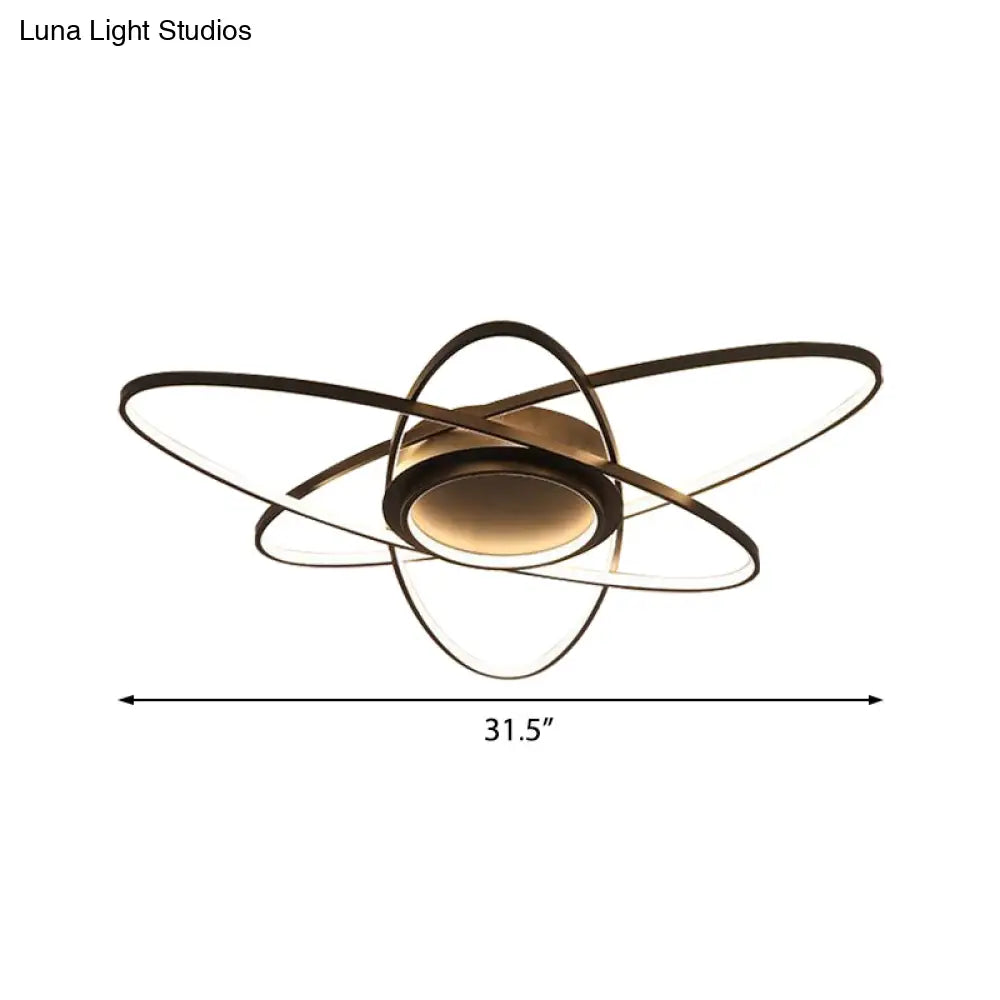 Modern Creative Ceiling Lights - Acrylic And Metal Light Fixture (25.5’/31.5’/39’) Warm/White