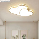 Modern Crystal Acrylic Led Ceiling Light In White For Child Bedroom
